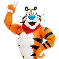 Frosted Flakes Tony the Tiger 6-Inch Action Figure – It’s GRRREAT! by Jada Toys new in box pointing upward pose