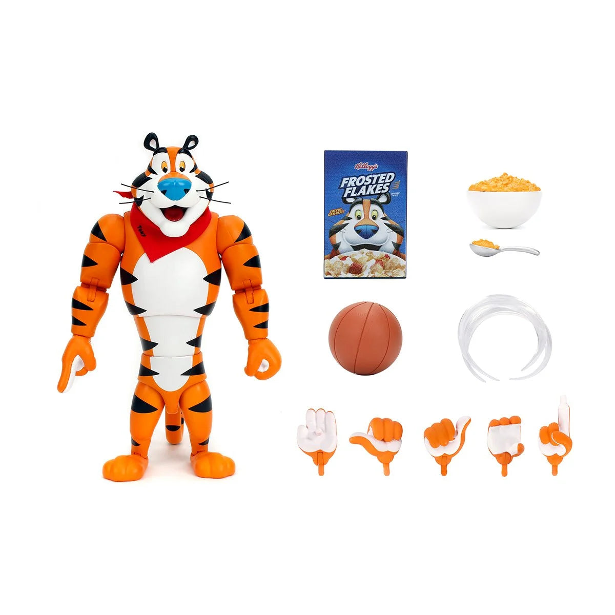 Frosted Flakes Tony the Tiger 6-Inch Action Figure – It’s GRRREAT! by Jada Toys, new in box with accessories
