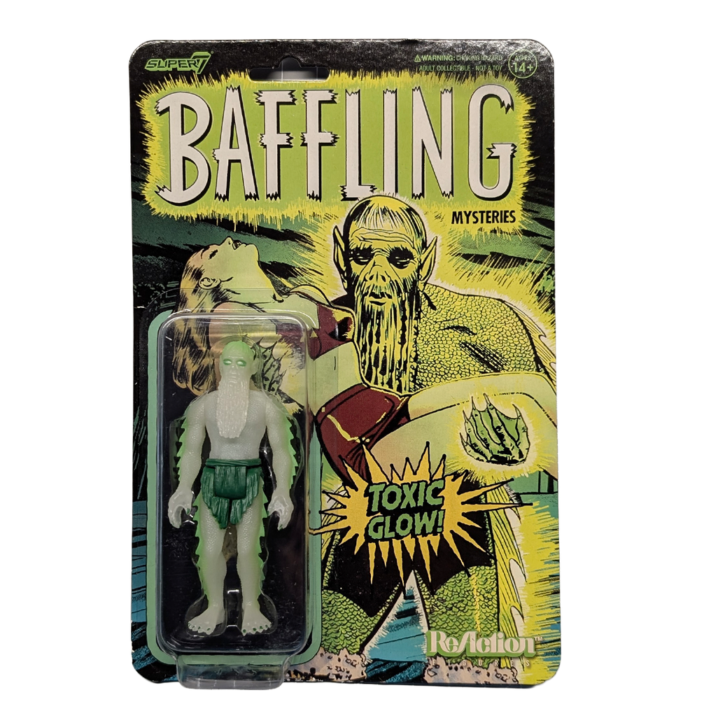 Super7 Battling Mysteries Toxic Glow figure in retro comic-style packaging