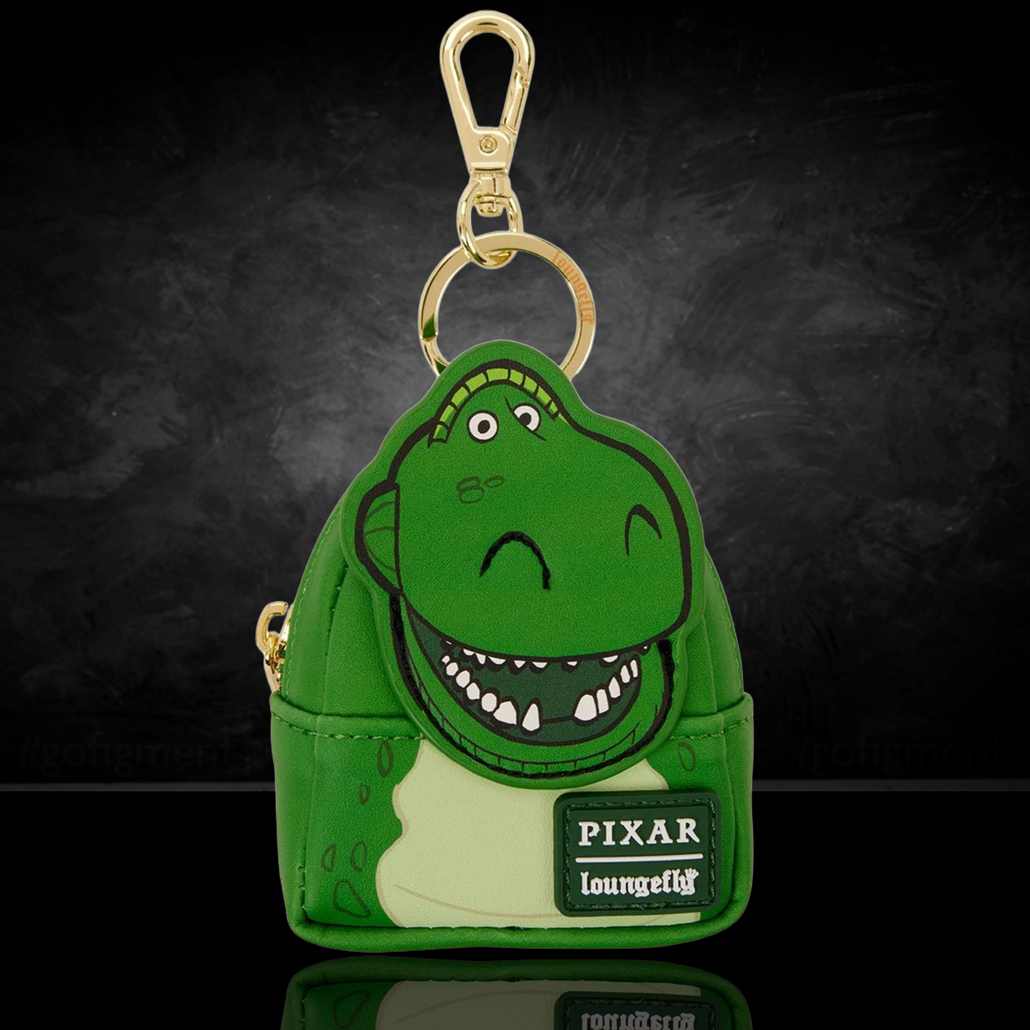 Toy Story 30th Anniversary Cosplay Mini-Backpack U-PICK Bag Charms By Loungefly featuring green dinosaur Rex design keychain charm