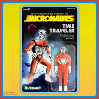 Time Traveler Micronauts Translucent ORANGE Super7 ReAction+ Action Figure new in box collectible with sci-fi card backing