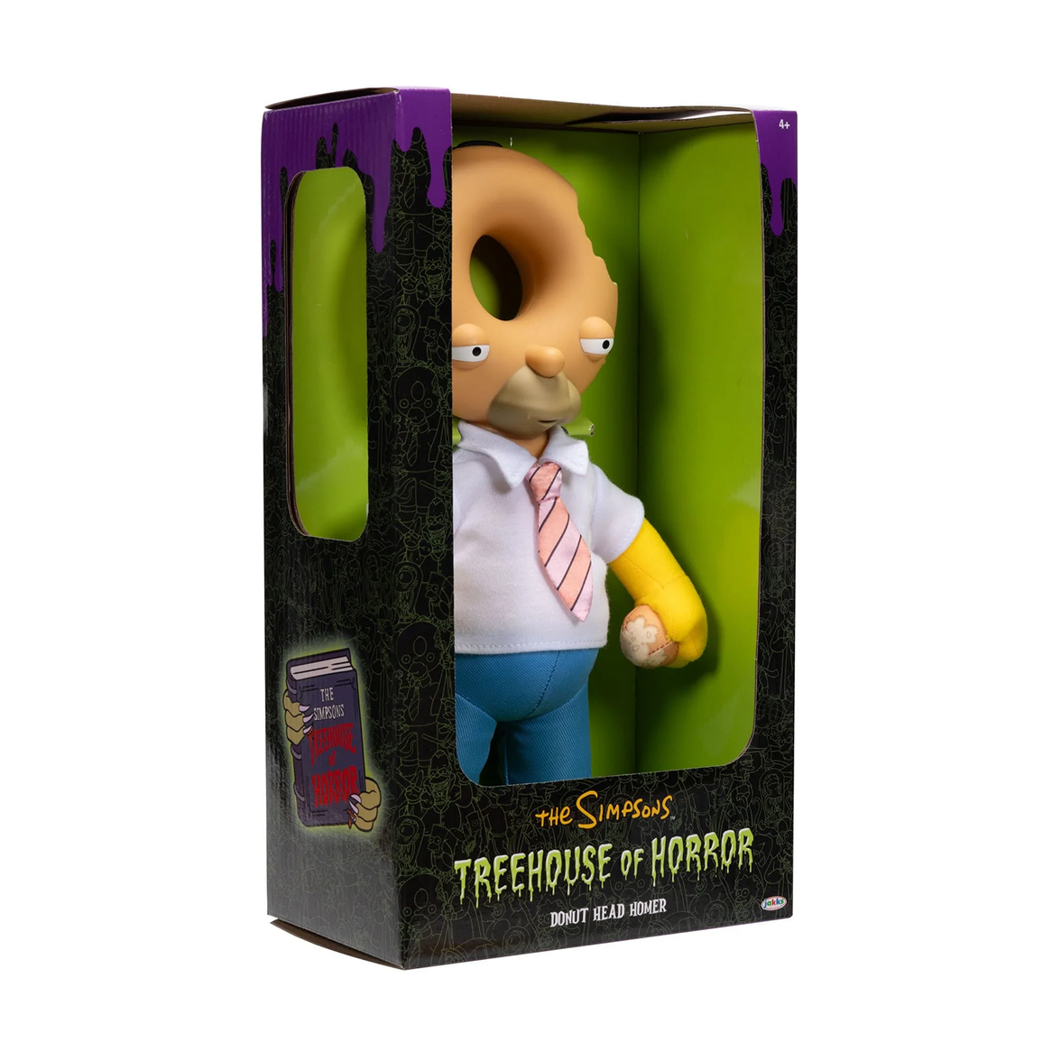 Donut Head Homer Treehouse of Horror 9" Plush Figure The Simpsons Jakks Pacific in box