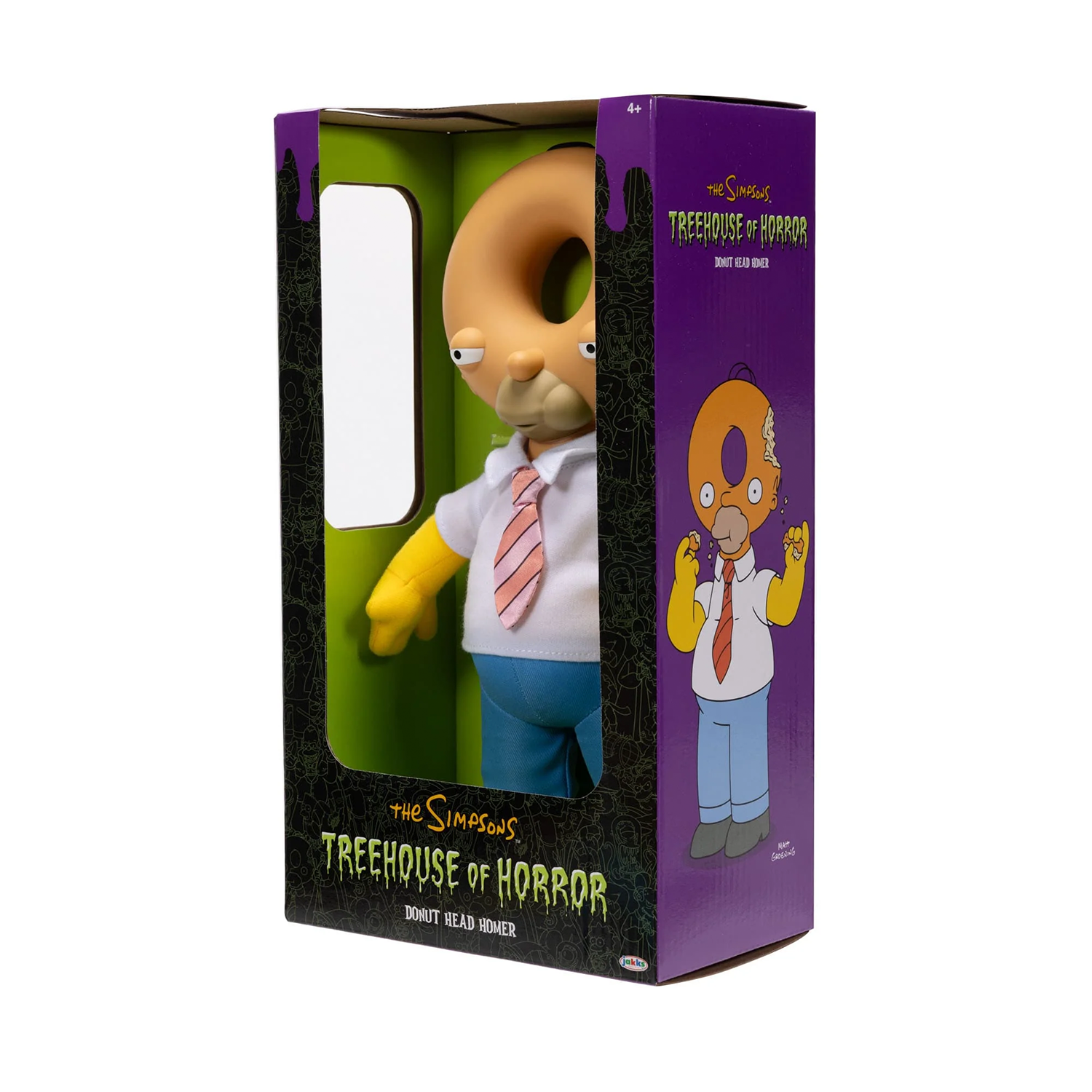 Donut Head Homer Treehouse of Horror 9" Plush Figure The Simpsons Jakks Pacific in box