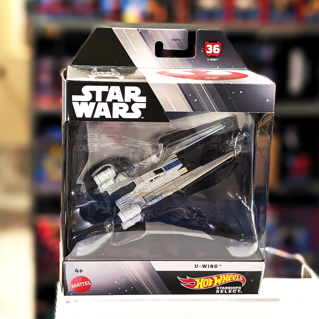 Mattel Star Wars Hot Wheels Starships Select U-Wing 1:50 scale die-cast vehicle in window box packaging
