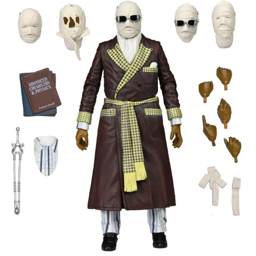The Invisible Man Kemp House Color Universal Monsters Ultimate Action Figure NECA 7” new in box with accessories