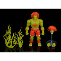 Blanka Ultra Street Fighter II Glow-in-the-Dark 6-Inch Action Figure Jada Toys with accessories on black background