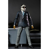 The Invisible Man Universal Monsters Ultimate Action Figure NECA 7” in detailed suit and bandaged head, new in box collectible