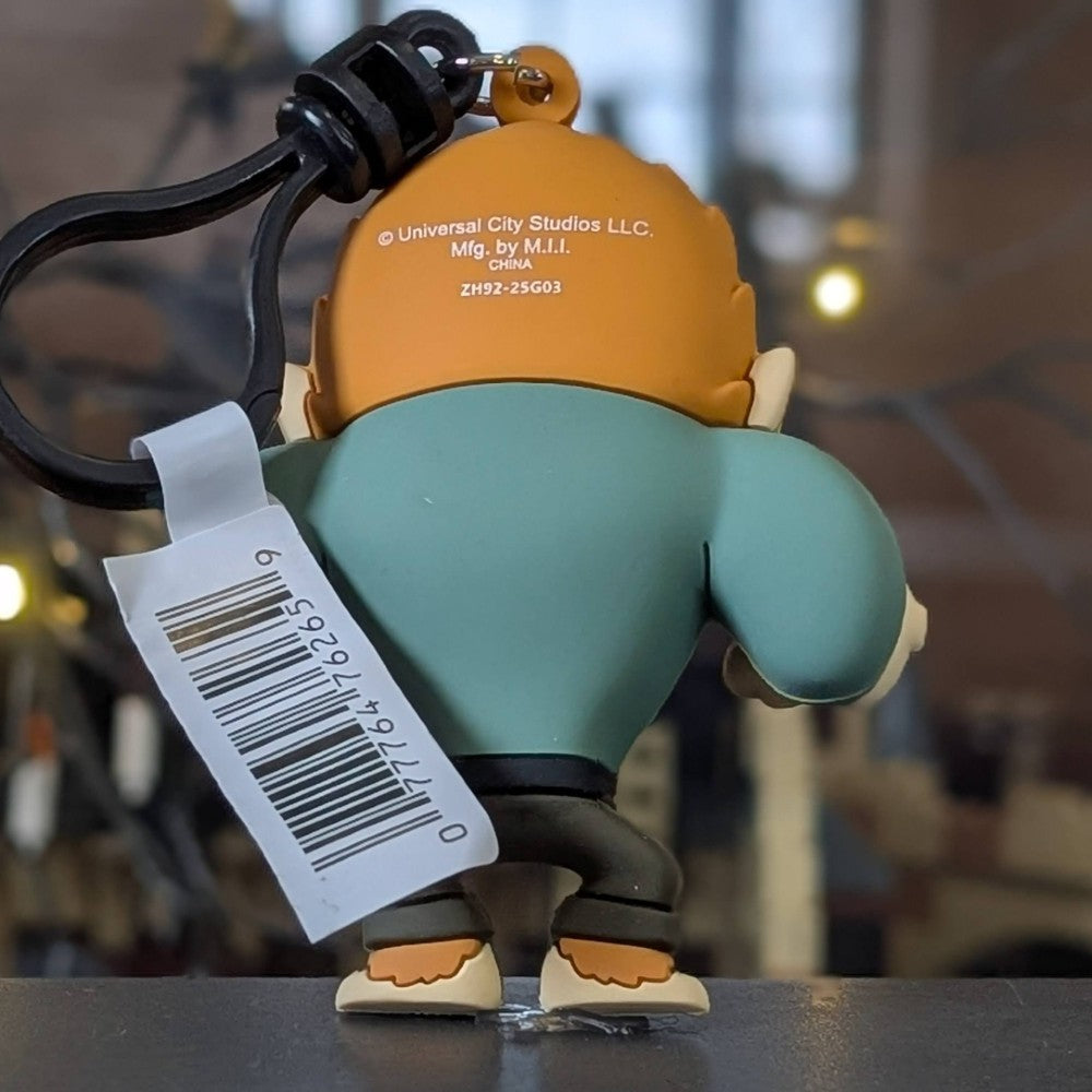 Go Figment Universal Monsters Series 4 figural bag clip showing back view with attached keyring and barcode tag