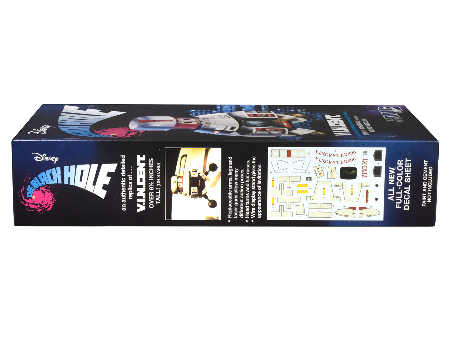 The Black Hole V.I.N.CENT. Robot 1:6 Scale Model Kit new in box with decals by Round 2 collectible set