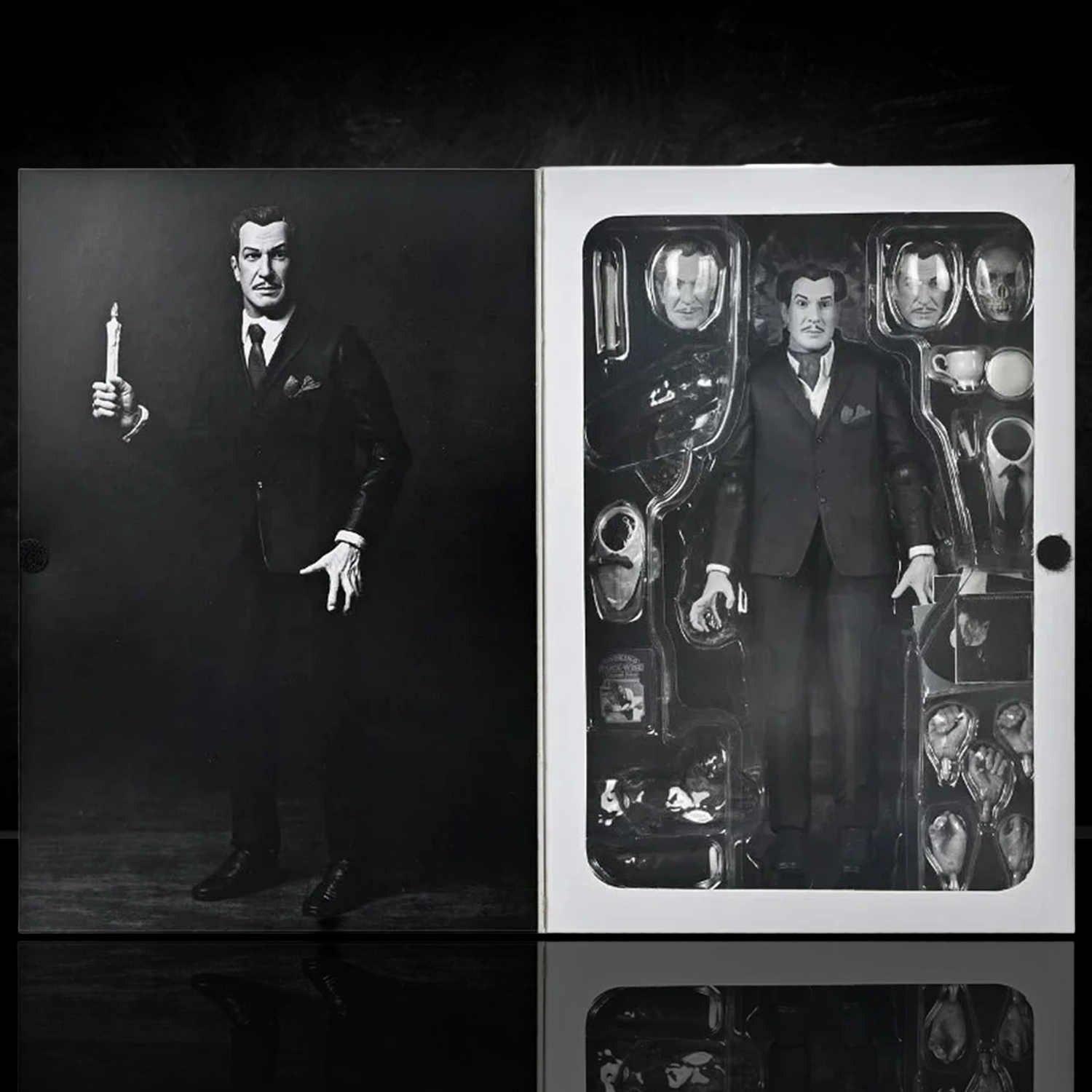 Vincent Price - Ultimate Silver Screen Edition B&W NECA 7-Inch Action Figure new in box with multiple accessories by Neca