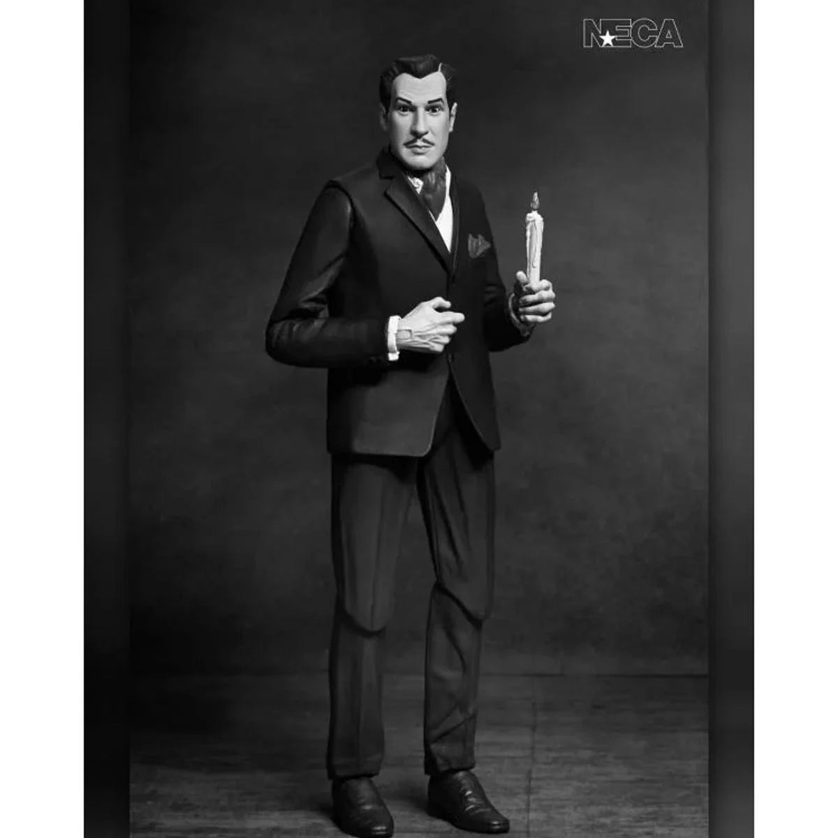 Vincent Price - Ultimate Silver Screen Edition B&W NECA 7-Inch Action Figure holding candle new in box collectible