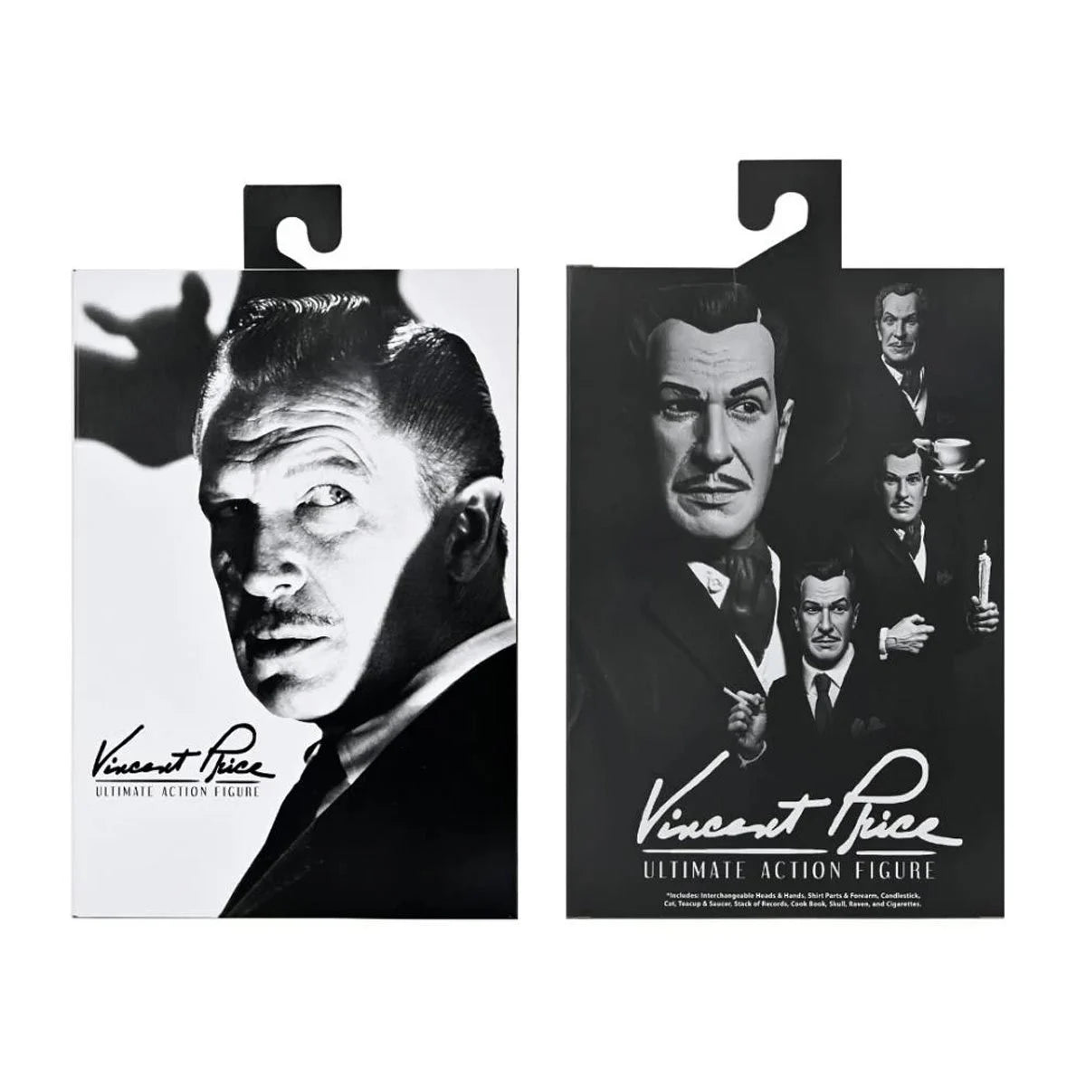 Vincent Price - Ultimate Silver Screen Edition B&W NECA 7-Inch Action Figure packaging front and back by Neca new in box