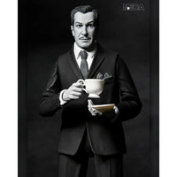 Vincent Price - Ultimate Silver Screen Edition B&W NECA 7-Inch Action Figure holding teacup and saucer new in box collectible