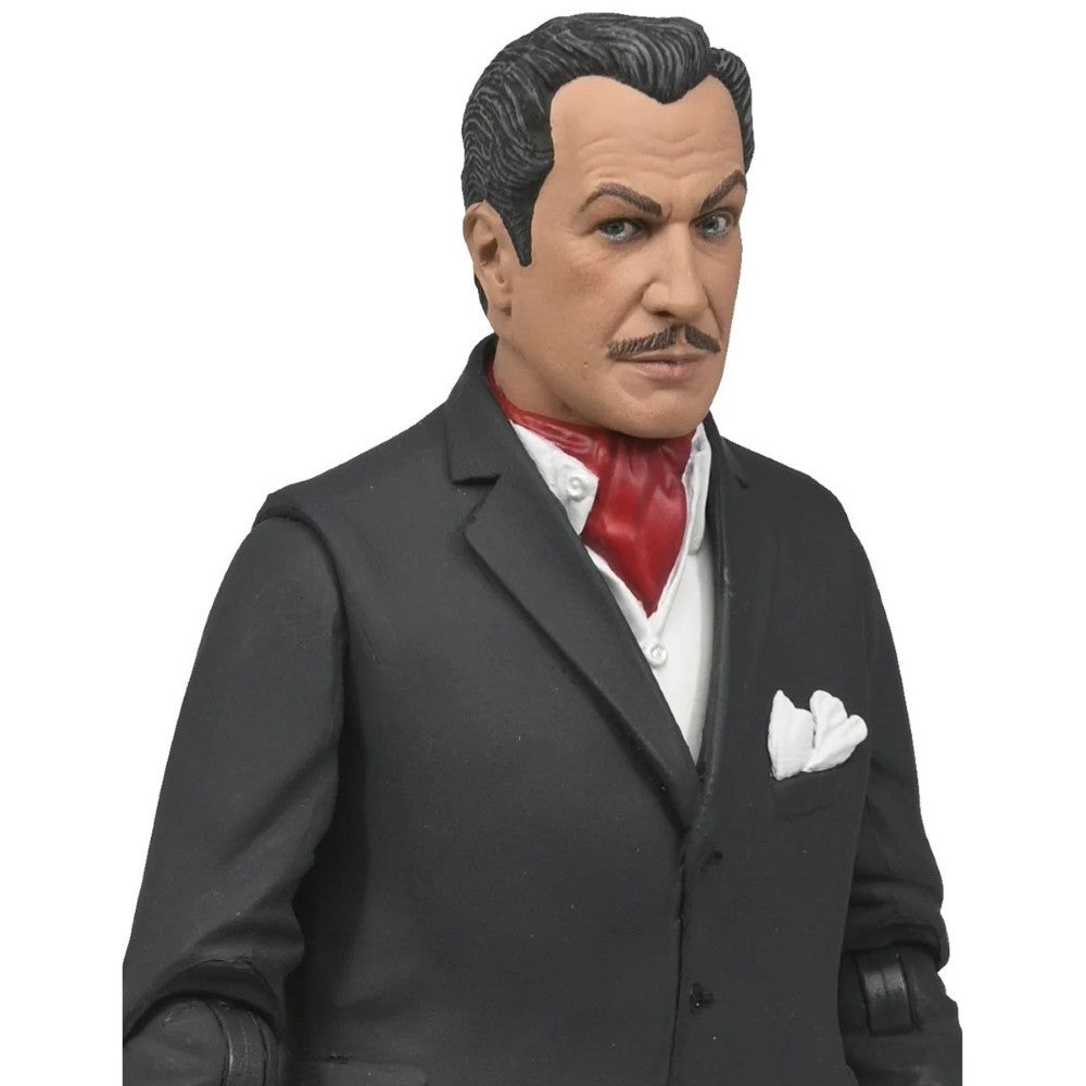 Vincent Price - Ultimate Master of Menace NECA 7-Inch Scale Action Figure in black suit with red ascot new in box collectible by Neca