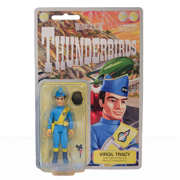 Virgil Tracy 3.75" Thunderbirds 1:18 Scale Master Replica Retro Action Figure in original packaging by Master Replica