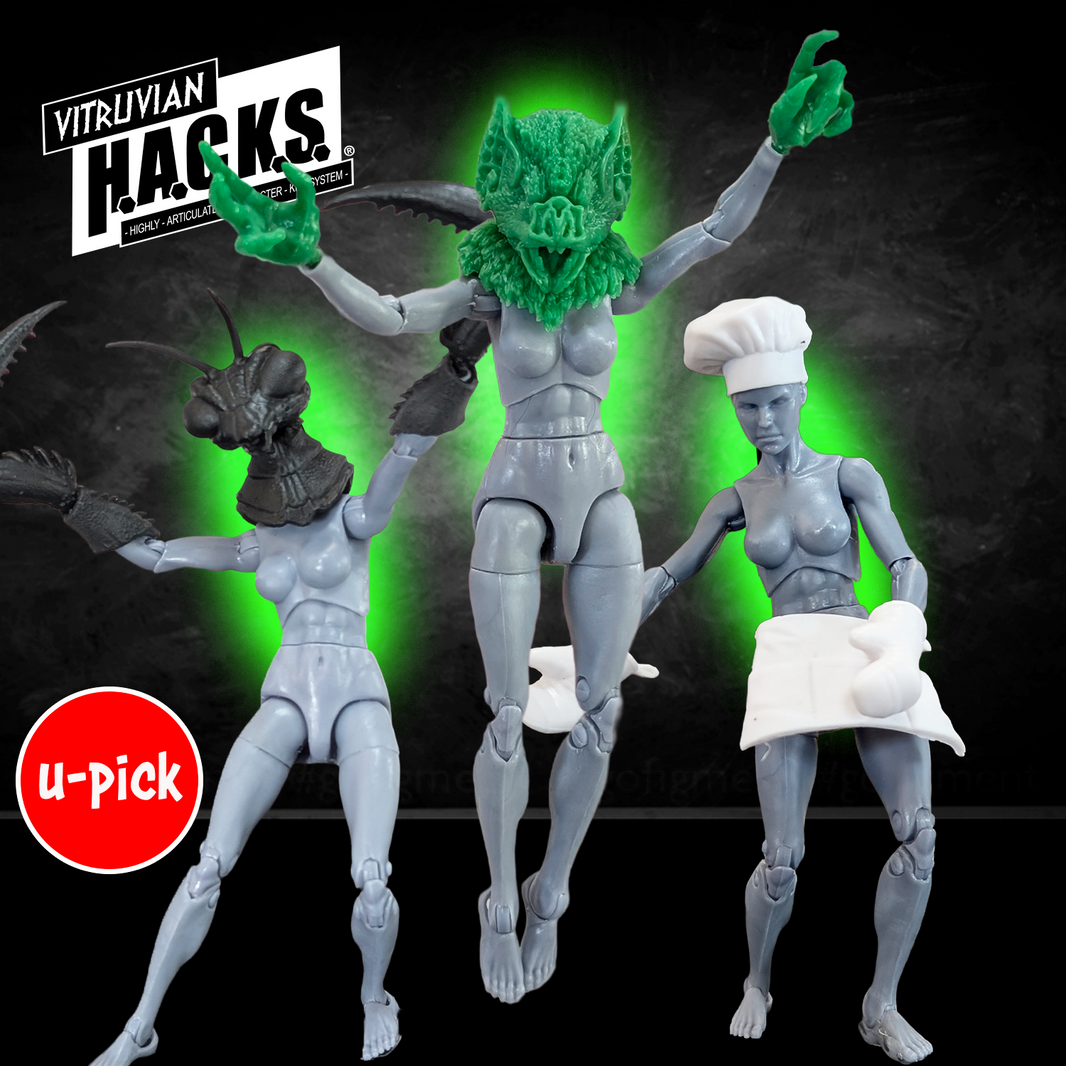 Vitruvian H.A.C.K.S. Mini-Kits: U-PICK Verified Choice Custom Action Figure Accessory Set HACKS by Boss Fight Studio Llc new in box collectible