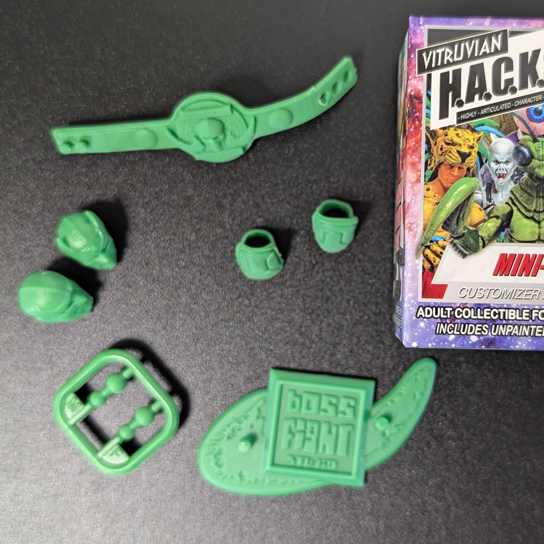 Vitruvian H.A.C.K.S. Mini-Kits: U-PICK Verified Choice Custom Action Figure Accessory Set HACKS by Boss Fight Studio Llc new in box green parts