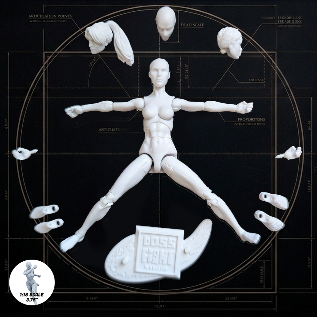 Vitruvian H.A.C.K.S. Character Blanks Cloud White Female 1:18 Scale Action Figure new in box by Boss Fight Studio Llc
