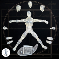 Crystal Clear Male Body Vitruvian H.A.C.K.S. Action Figure Blank 1:18 Scale new in box by Boss Fight Studio Llc