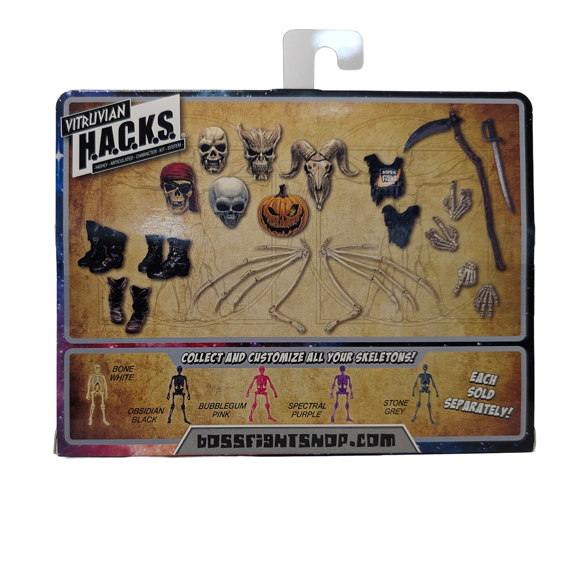 Vitruvian H.A.C.K.S. Deluxe Character Builder Kit: Skeletons Premium Accessory Set by Boss Fight Studio Llc with Halloween props
