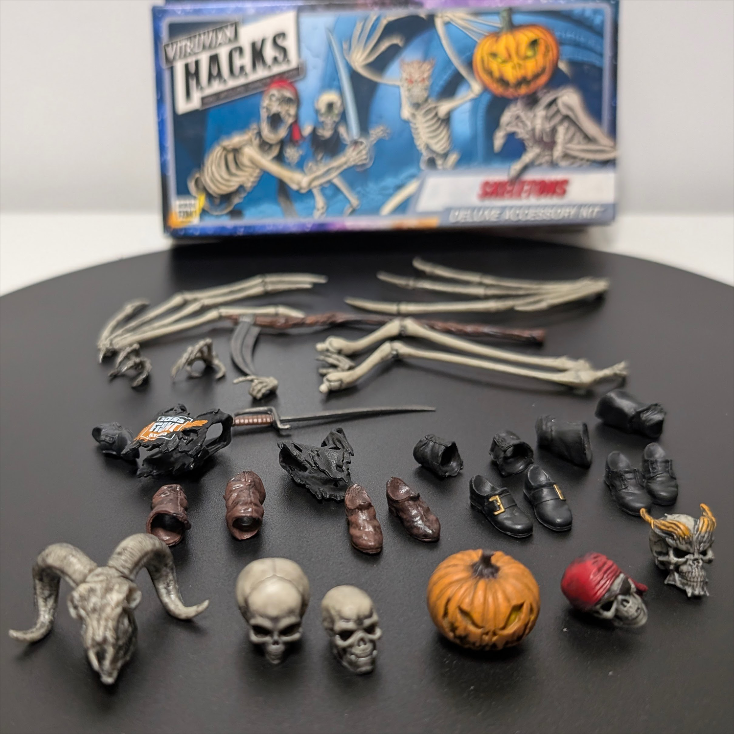 Vitruvian H.A.C.K.S. Deluxe Character Builder Kit: Skeletons Premium Accessory Set by Boss Fight Studio Llc with Halloween-themed props
