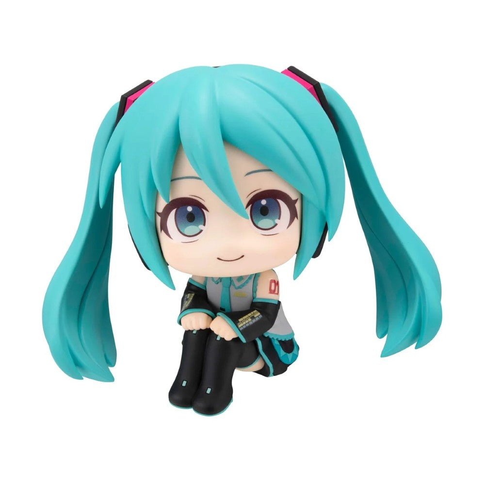 Hatsune Miku Look Up Series Statue MegaHouse Vocaloid Figure featuring chibi style with turquoise hair new in box collectible