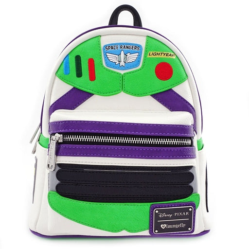Buzz Lightyear Toy Story Loungefly Character Mini Backpack New with Tags featuring Space Ranger badge and green and purple accents