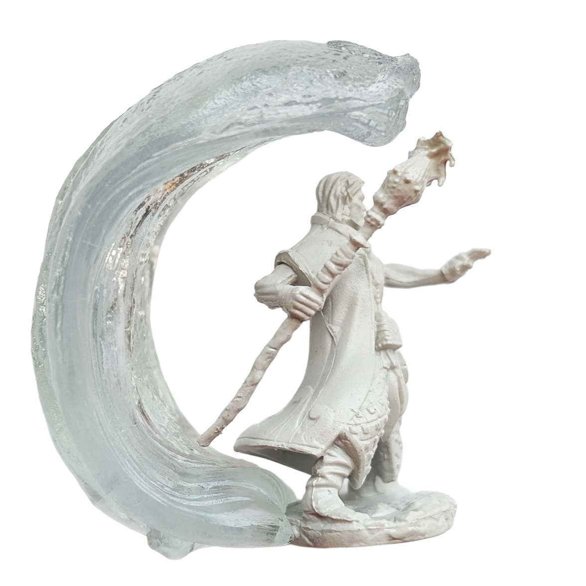 Water Genasi Male Druid - D&D Nolzur's Marvelous 1.5 inch Mini-Figure 2-Pack WizKids with translucent water effect