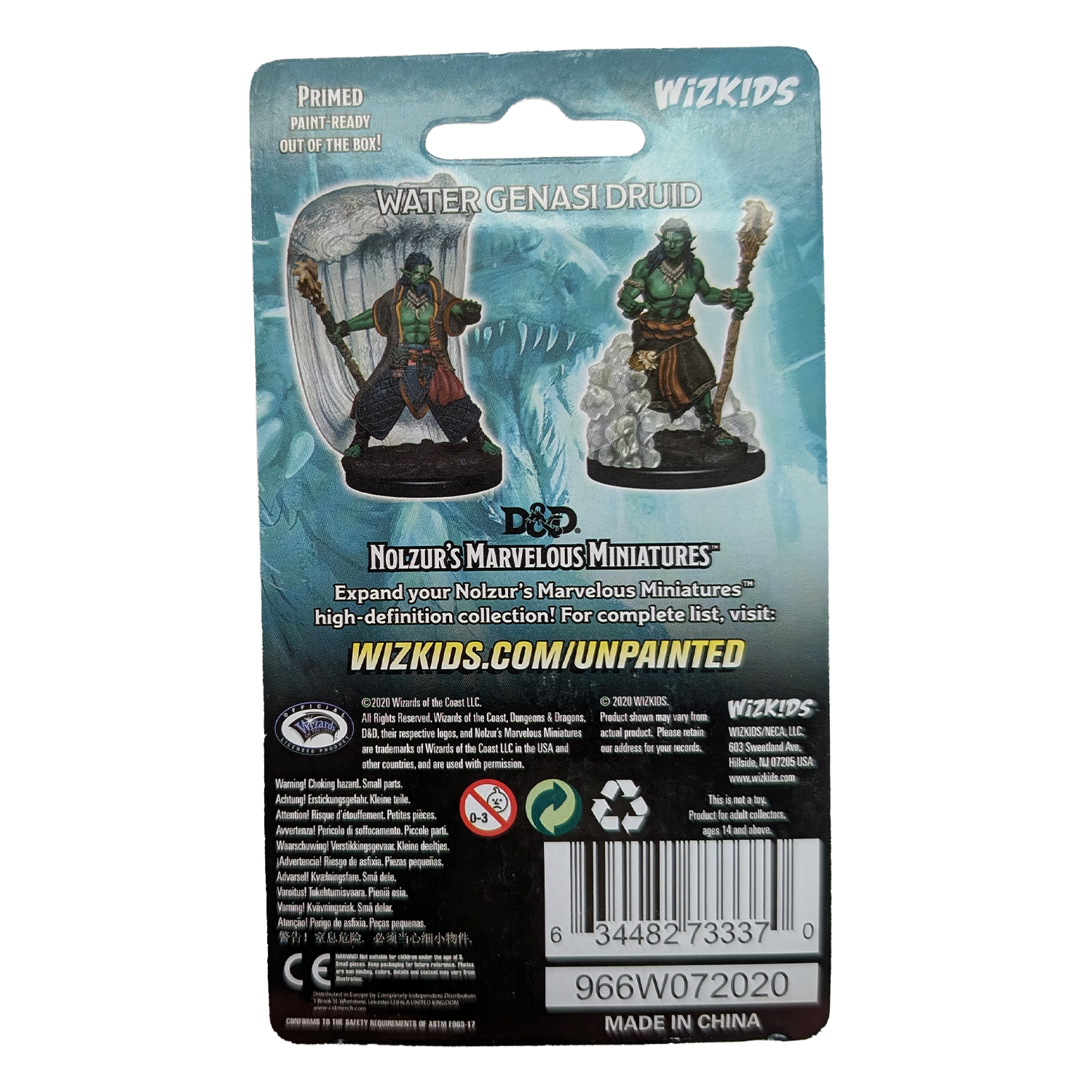 Water Genasi Male Druid - D&D Nolzur's Marvelous 1.5 inch Mini-Figure 2-Pack WizKids