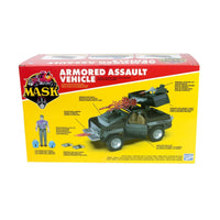 Armored Assault box showing a green armored vehicle, mounted weapon, and action figure
