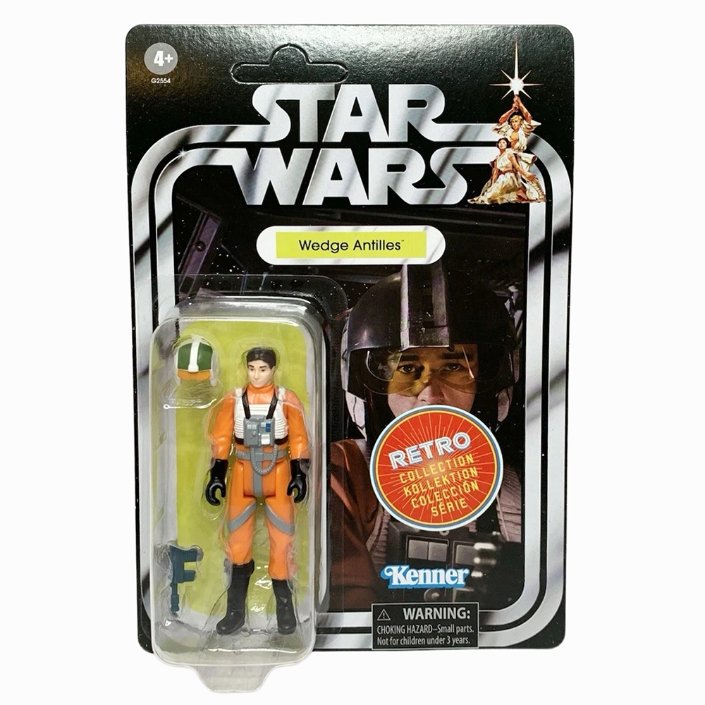 Wedge Antilles Star Wars Retro Collection Action Figure by Hasbro with Blaster 3.75 in in package