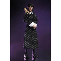 Wednesday Addams Classic Dress 8-Inch Clothed Action Figure NECA in black dress with white collar new in box collectible