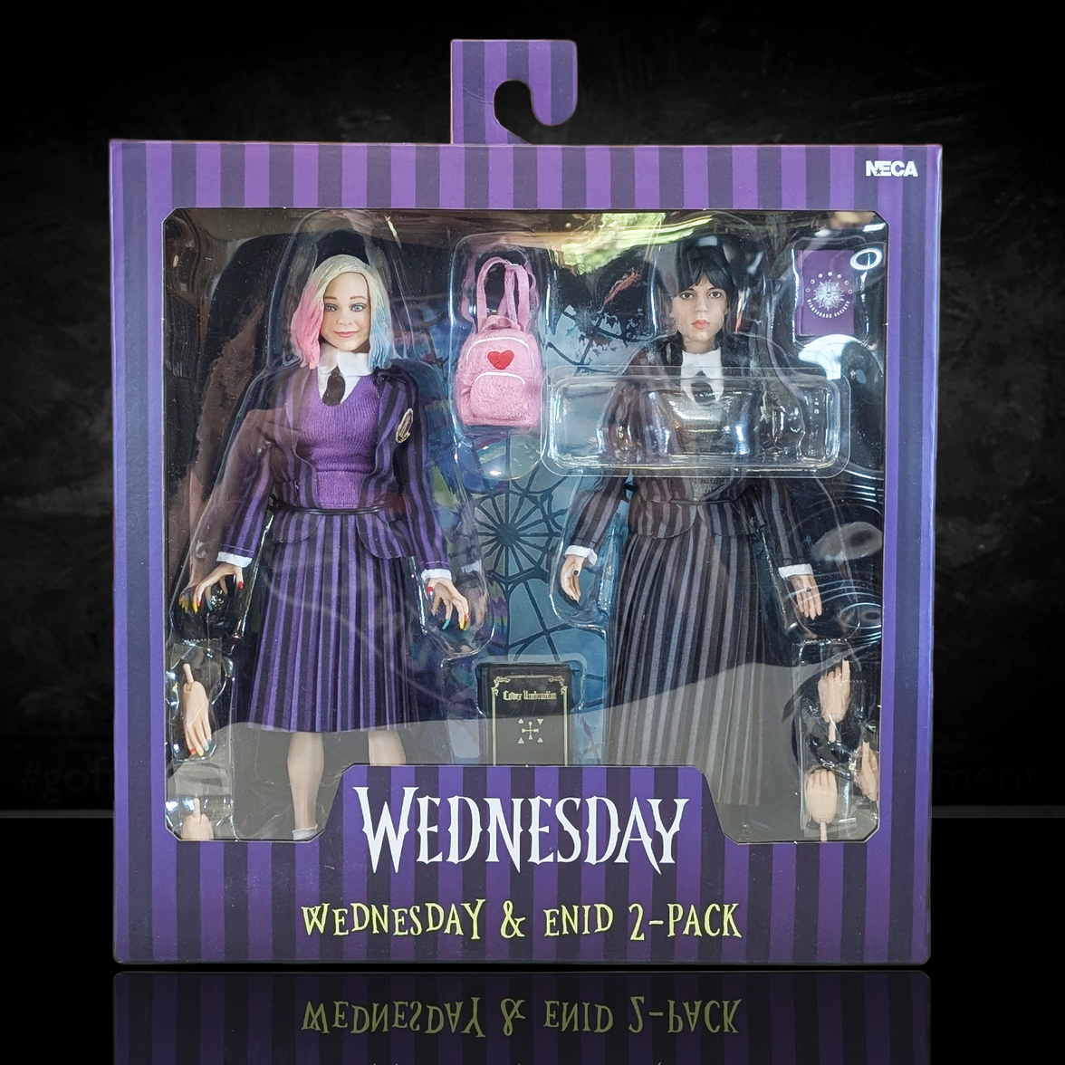 Wednesday and Enid 8-Inch Clothed Action Figure 2-Pack new in box collectible set by NECA
