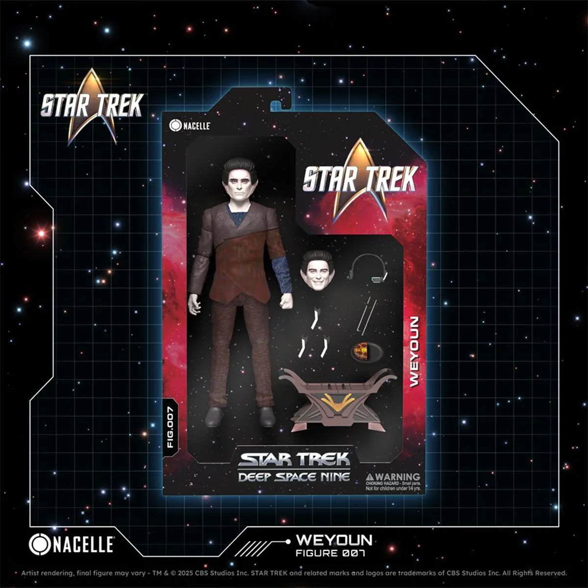 Image of Weyoun 7" Star Trek: Deep Space Nine Nacelle Premium Action Figure Collectible