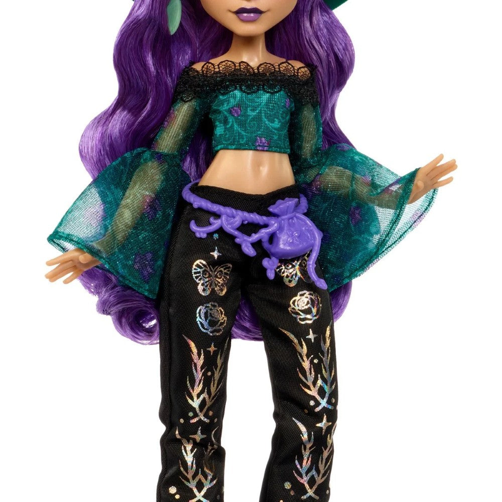 Willow Thorne Doll - Moonspell Magic by Monster High 10.5 Inces by Mattel with purple hair and detailed fantasy outfit