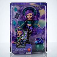 Willow Thorne Doll - Moonspell Magic by Monster High 10.5 Inces by Mattel in purple outfit with cauldron and accessories.