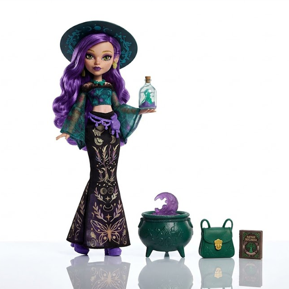 Willow Thorne Doll - Moonspell Magic by Monster High 10.5 Inces by Mattel with purple hair and magical accessories