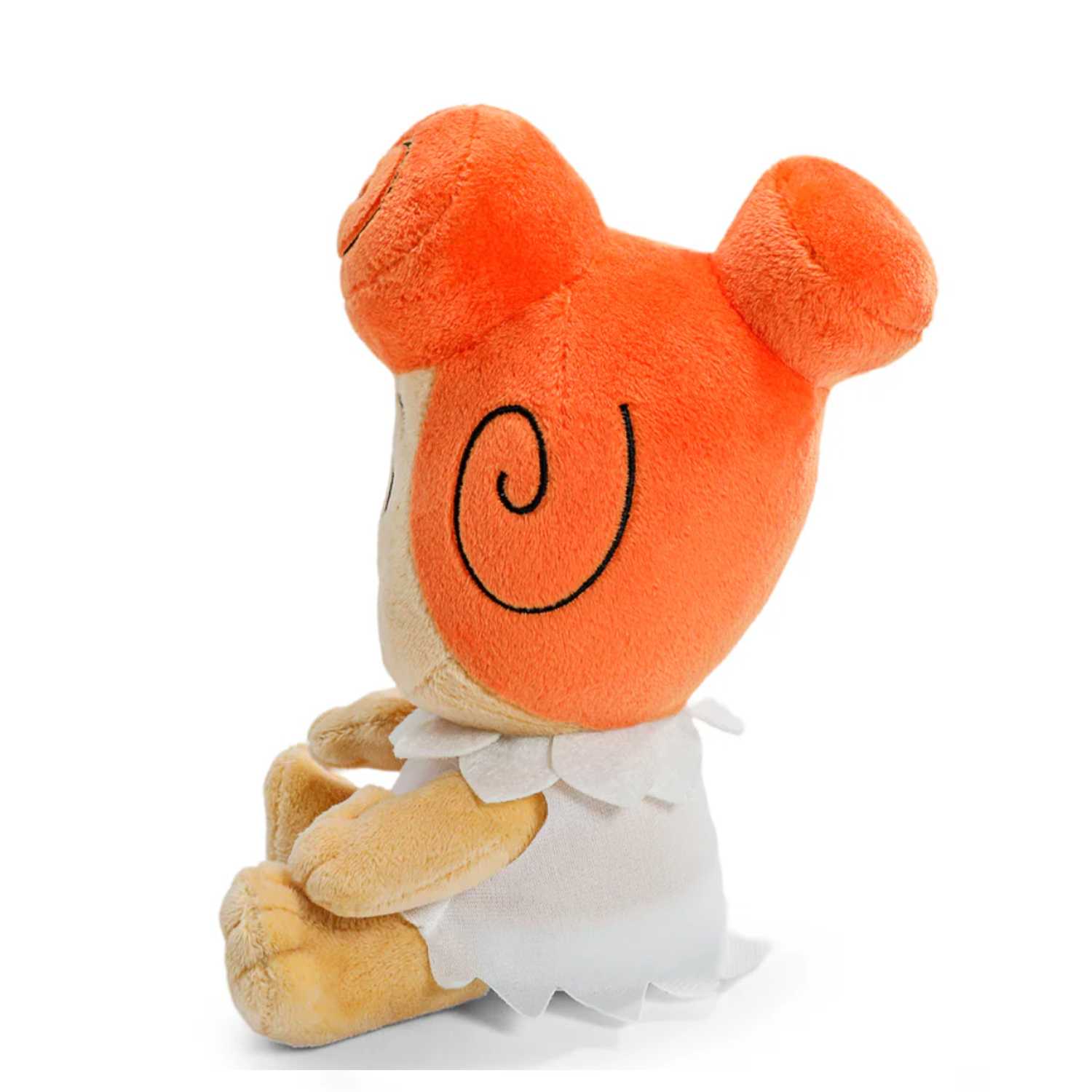Authentic Wilma Flintstone Phunny Plush: Premium 7.5-Inch Hanna-Barbera Collectible by Kidrobot, rear view sitting in white dress