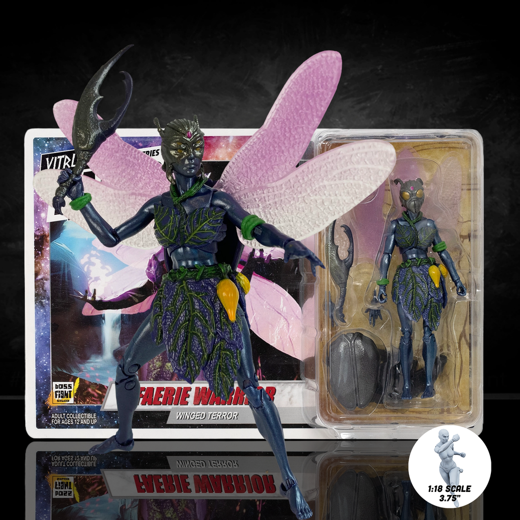Faerie Warrior - Winged Terror Vitruvian H.A.C.K.S. Action Figure 1:18 Scale new in box by Boss Fight Studio Llc