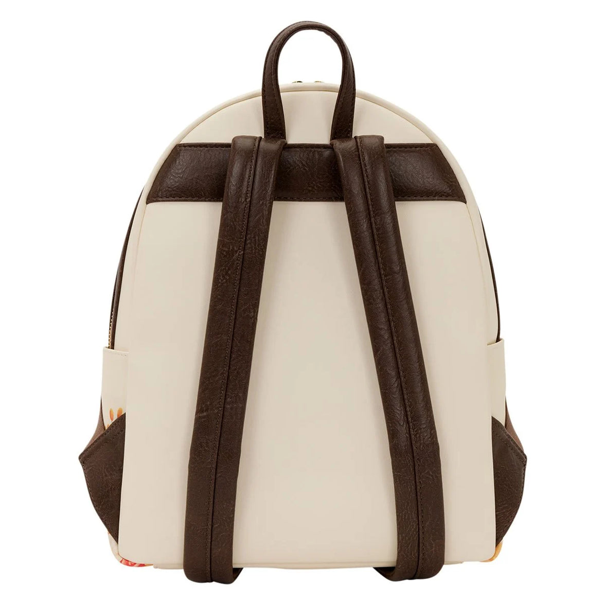 Winnie the Pooh Floral Bee Mid-Size Backpack by Disney with dark brown straps and cream-colored back panel new collectible