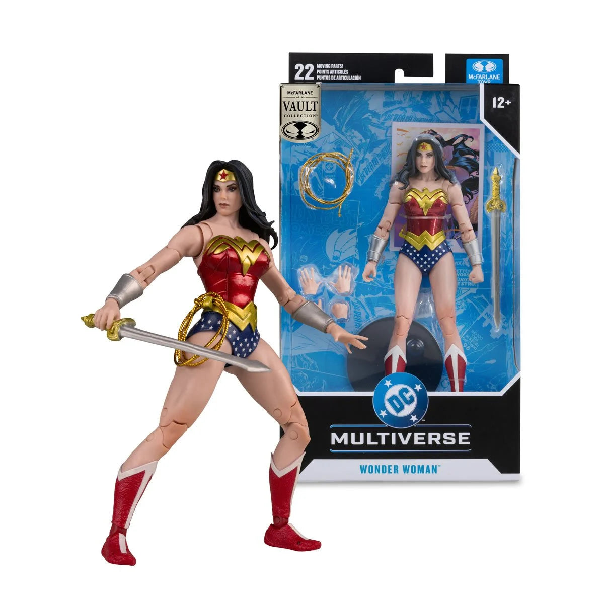 Wonder Woman Classic DC Multiverse McFarlane Vault Collection Wave 1 Action Figure by McFarlane Toys with Sword and Lasso