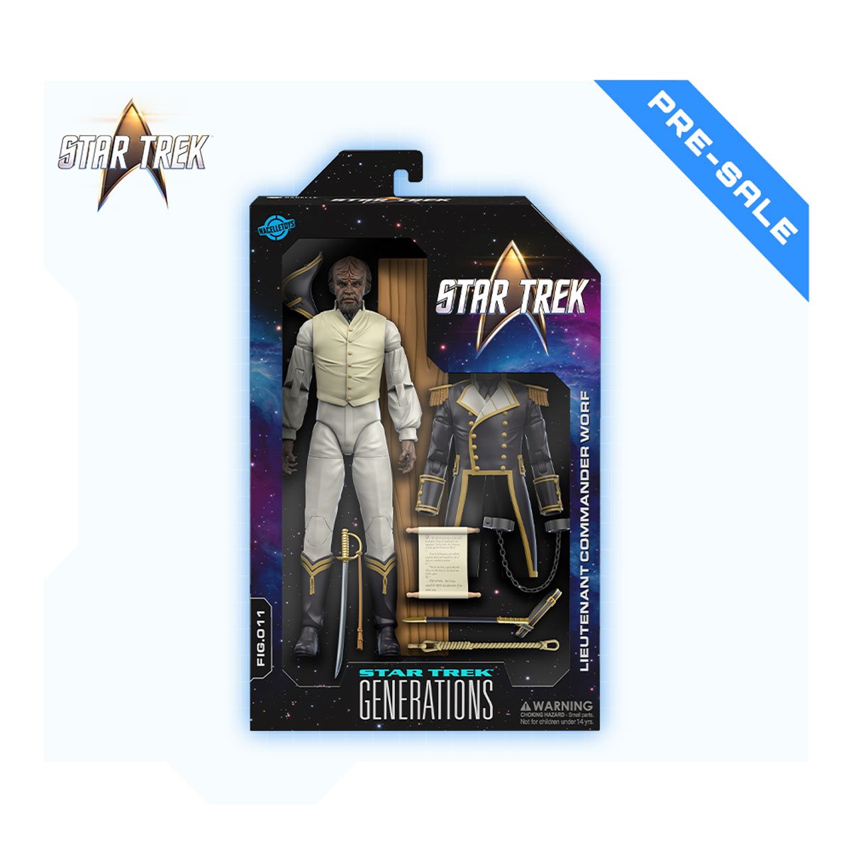 Image of Lt. Commander Worf 7" Star Trek Generations Sailor Nacelle Premium Action Figure Collectible