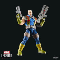 6-inch Hasbro Marvel Legends Cable action figure from X-Men 97 series holding futuristic weapons on black background