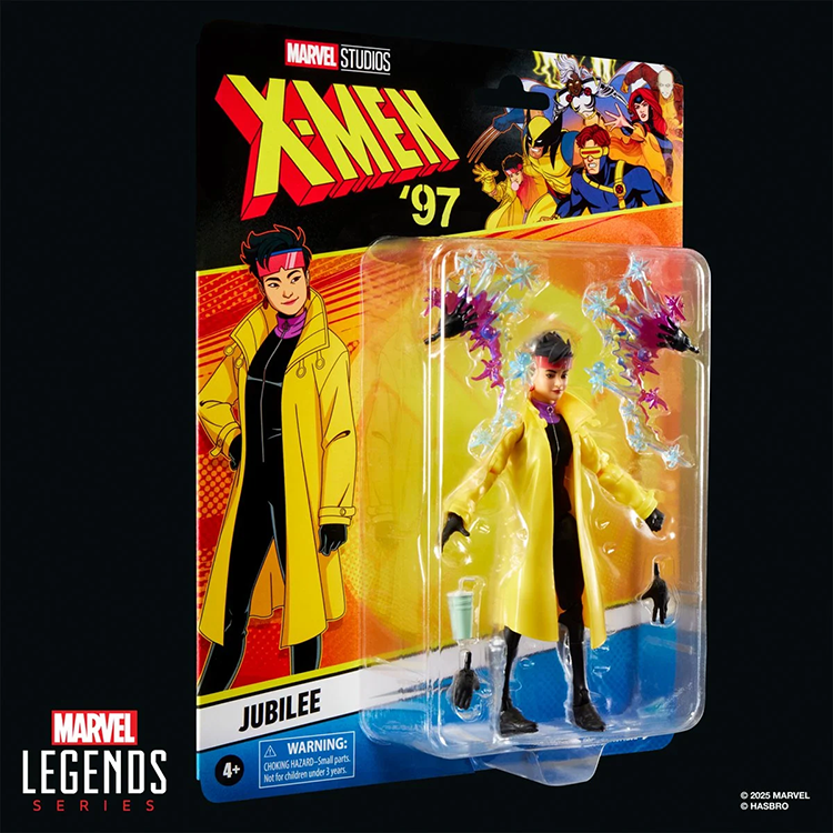 Hasbro Marvel Legends 6-inch Jubilee action figure from X-Men 97 with plasmoid effects and accessories