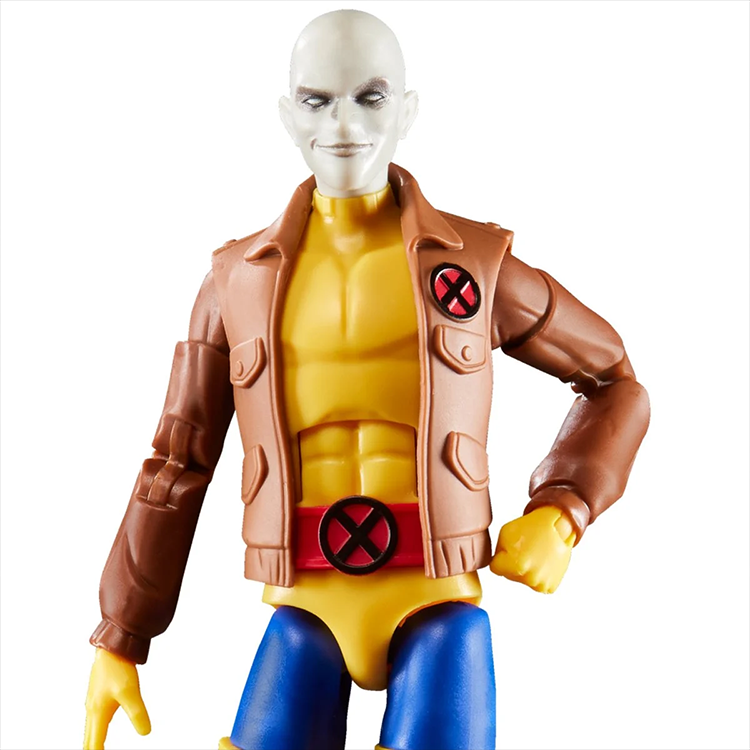 Hasbro Marvel Legends Morph 6-inch action figure in classic yellow suit with brown jacket and X-Men logos