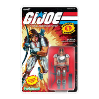 Zartan GI Joe Comic ReAction Plus 1:18 Scale 3 3/4-Inch Action Figure by Super7 in collectible packaging with bow and accessories.