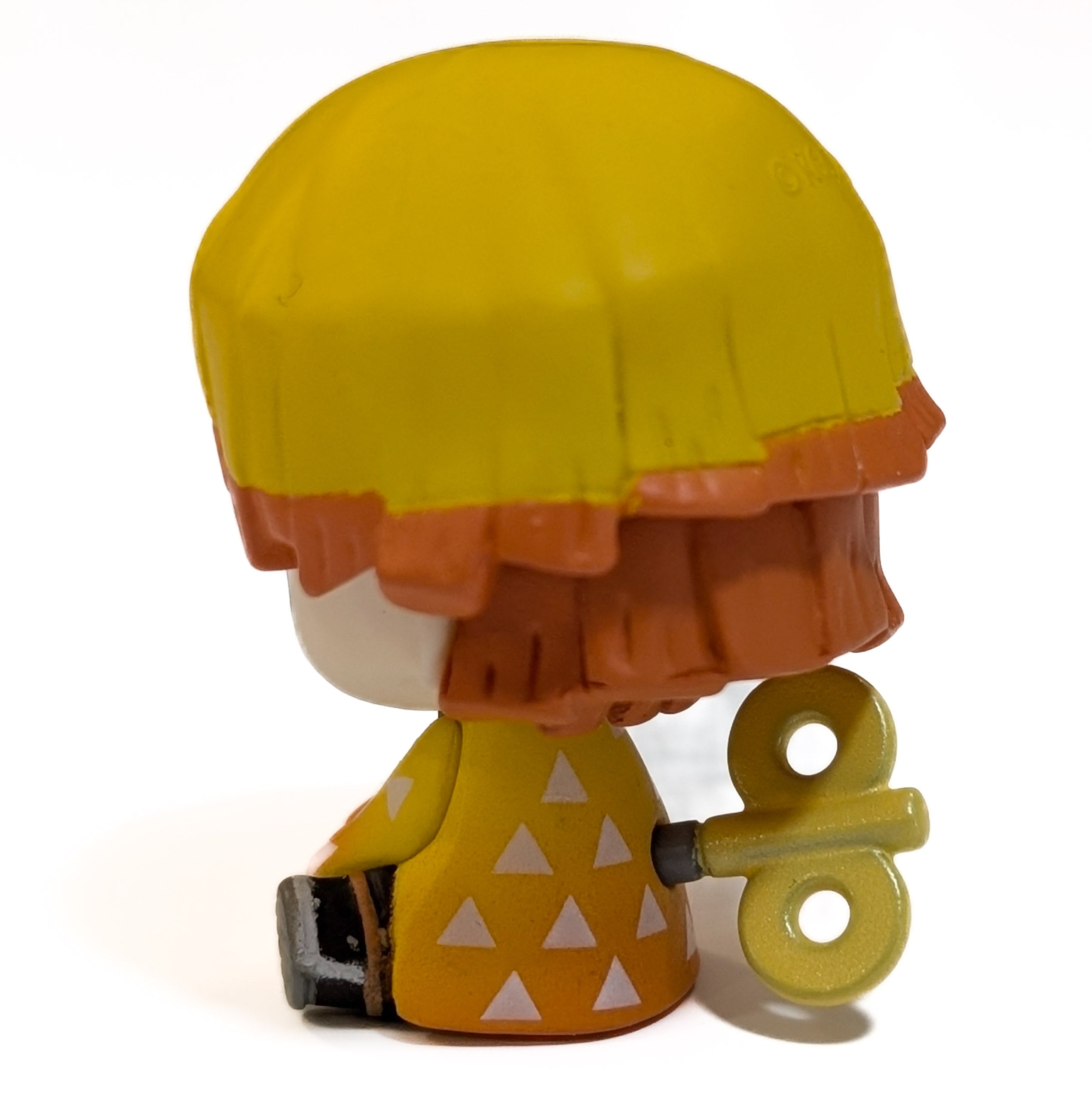 Demon Slayer Petatto Clockwork Mini Figures U-Pick Bushiroad Character Choice by Go Figment showing wind-up figure back with yellow hair and pattern