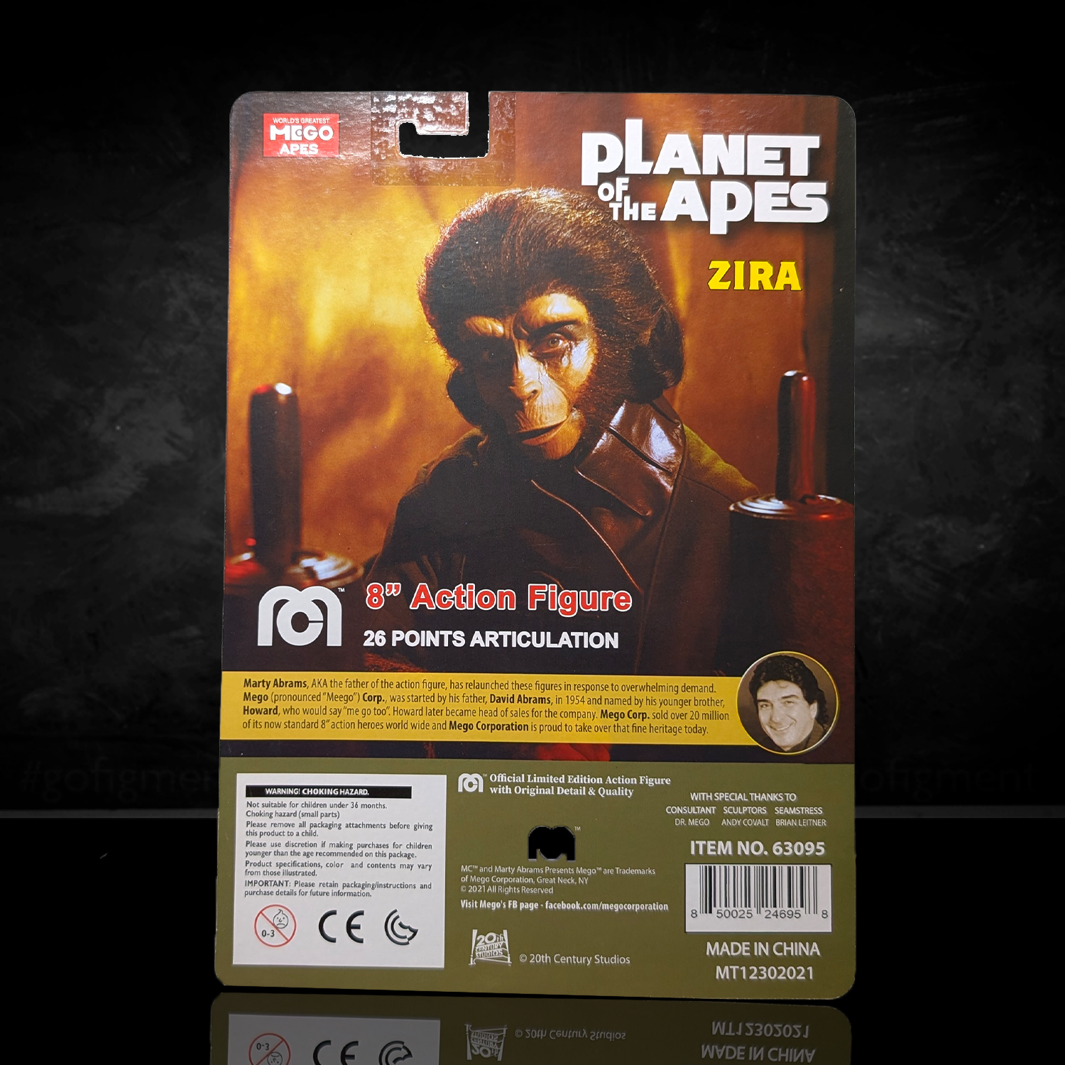 Zira Planet of the Apes Retro Style Articulated Mego Action Figure 8 inch by Mego in original packaging