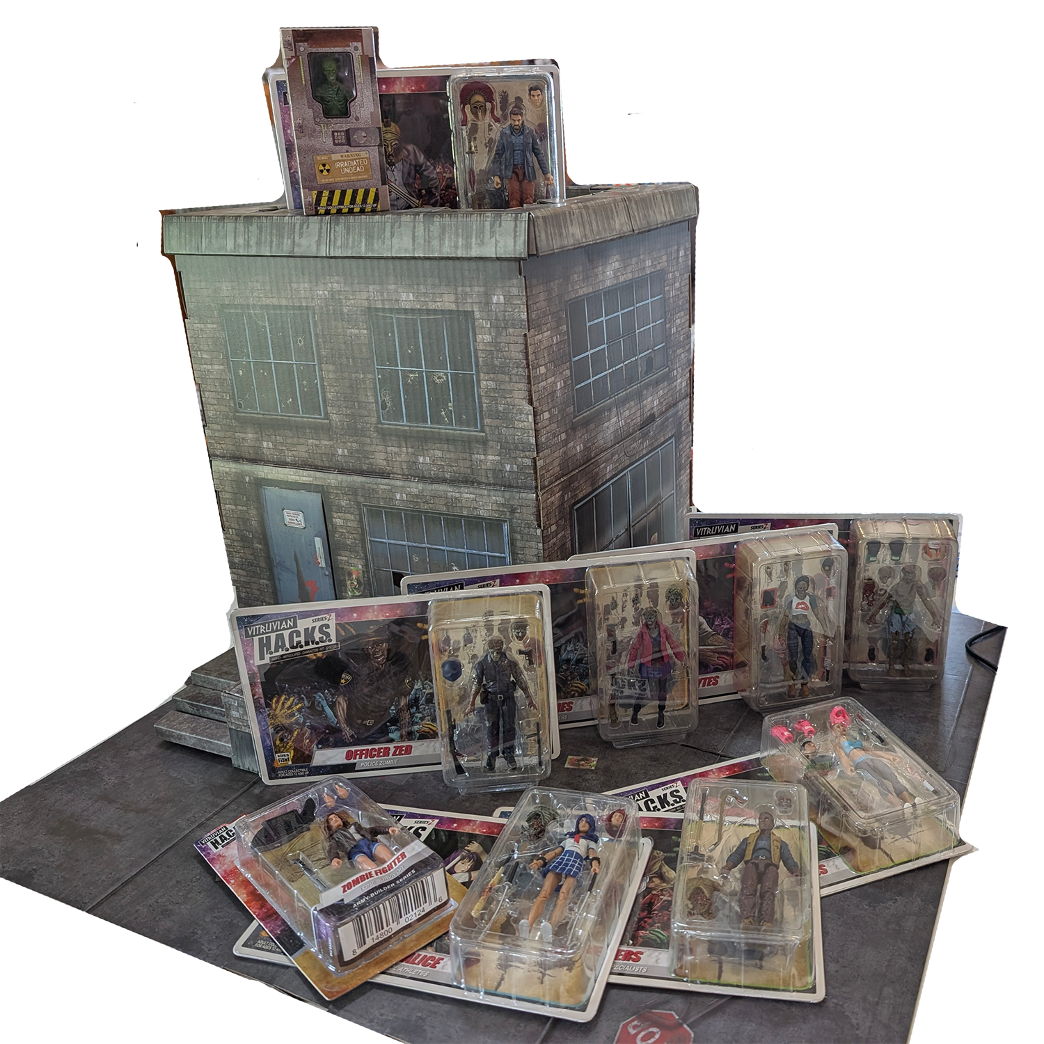 Vitruvian H.A.C.K.S. Zombie Land Complete Set Diorama and 10 Z-Series Action Figure Lot by Boss Fight Studio Llc new in box