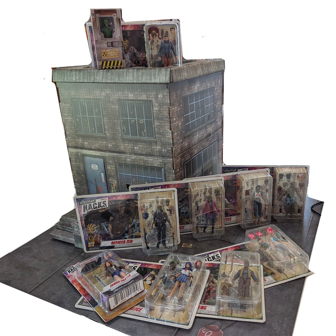 Vitruvian H.A.C.K.S. Zombie Land Complete Set Diorama and 10 Z-Series Action Figure Lot by Boss Fight Studio Llc new in box